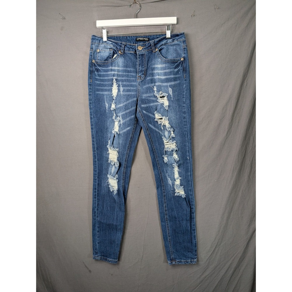 Twentyone Black by rue21 High Waisted Jegging Flex Distressed Jeans 11/12R Blue